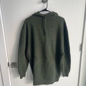 Victoria Beckham Green Hooded Sweater